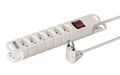STEFFEN Steckerleiste VARIABL, 6xT13 Peachick Move, 3m Kabel, weiss, 320°