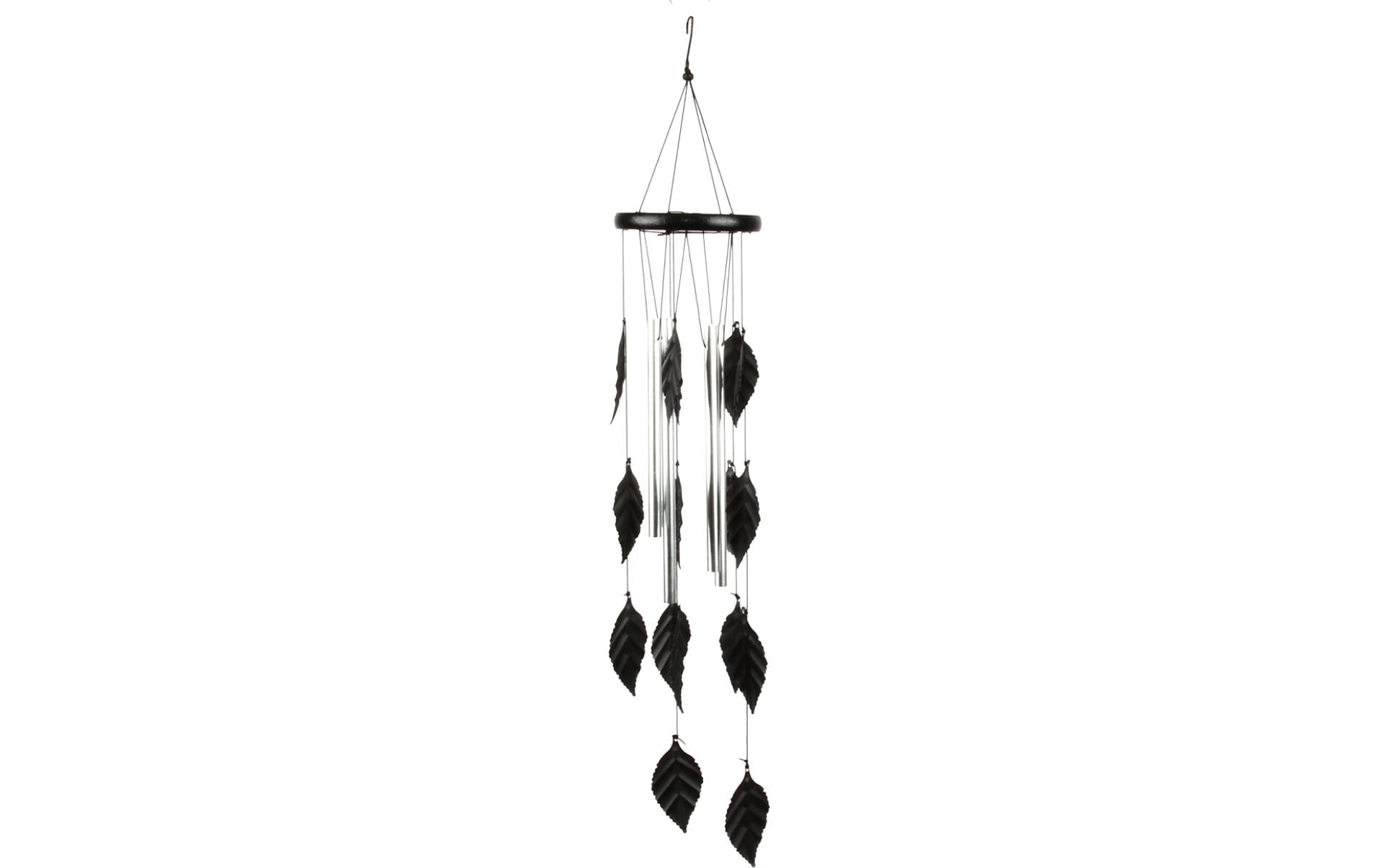 Esschert Design Windspiel Blätter Eisen, 10.1x10.1x52.5 cm (LxBxH)
