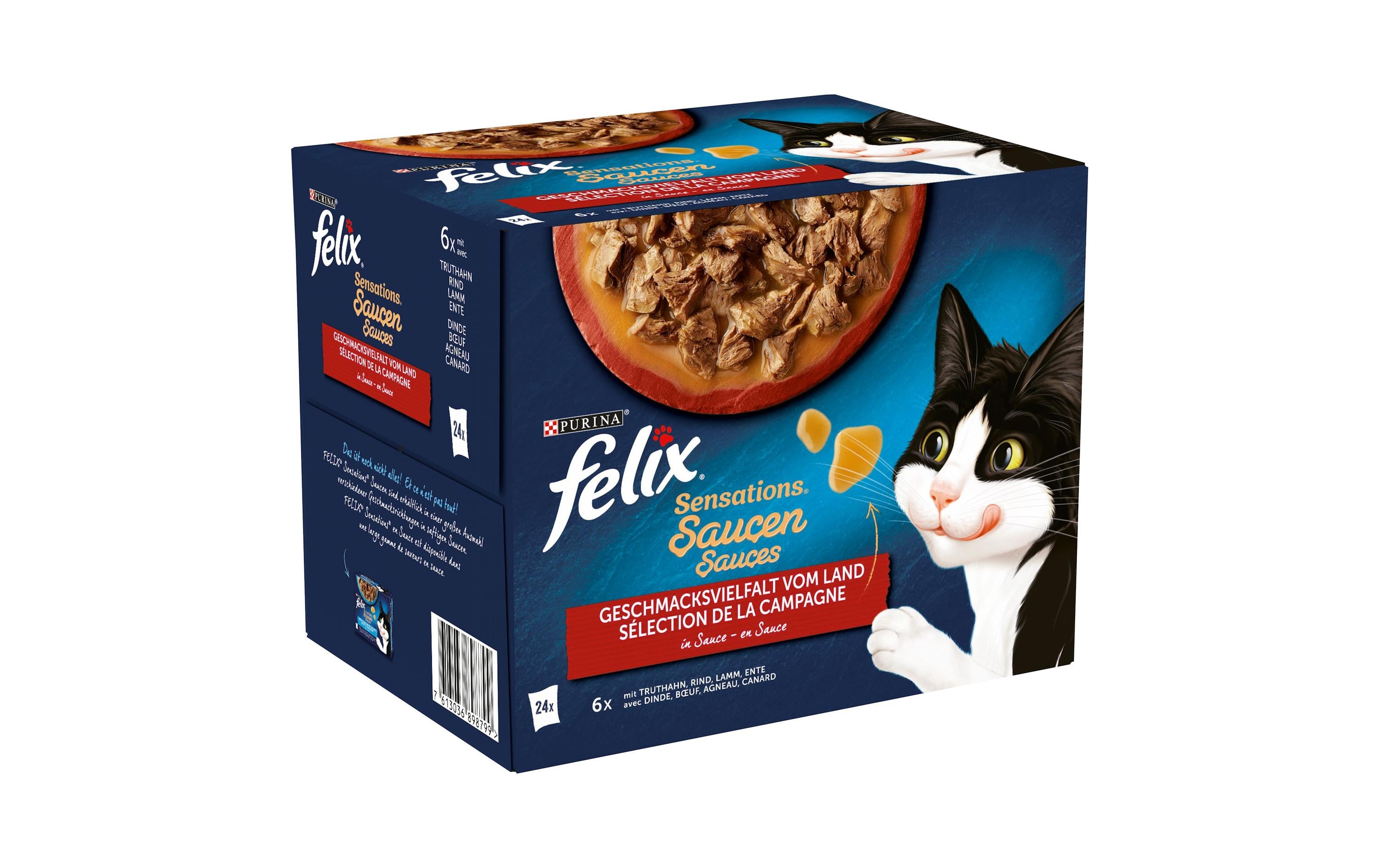 Felix Nassfutter Sensations Sauce Fleisch, 24x85g