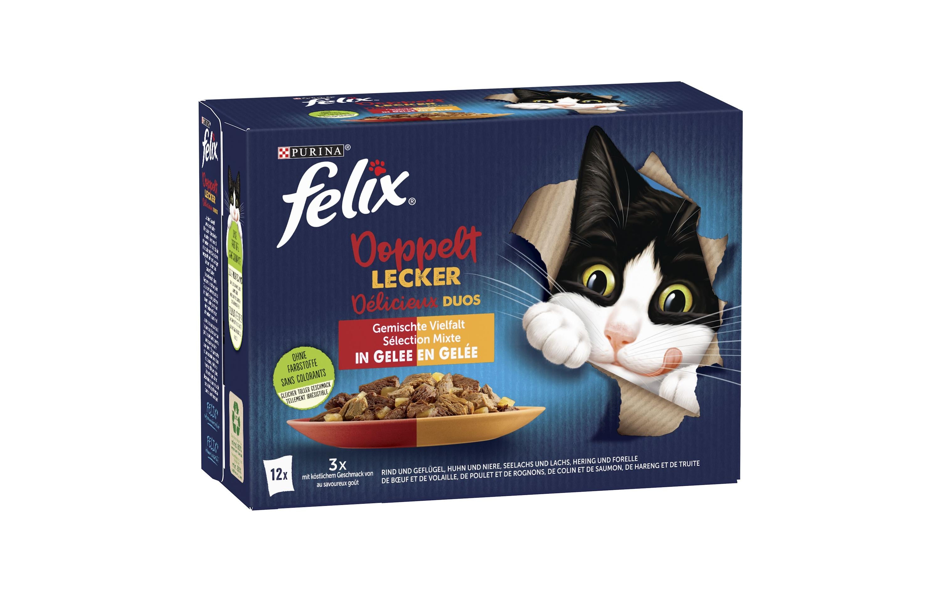 Felix Nassfutter So gut wie es aussieht Doppelt Lecker Fleisch/Fisch, 12x85g