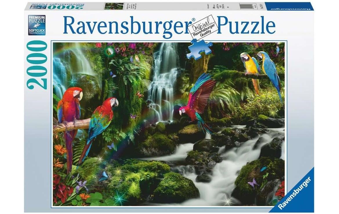 Puzzle Bunte Papageien im Dschungel Teile: 2000