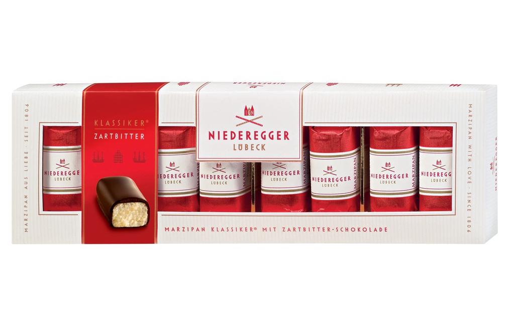 Niederegger Marzipan Klassiker-Pralinen mit Zartbitter Schokolade 100g