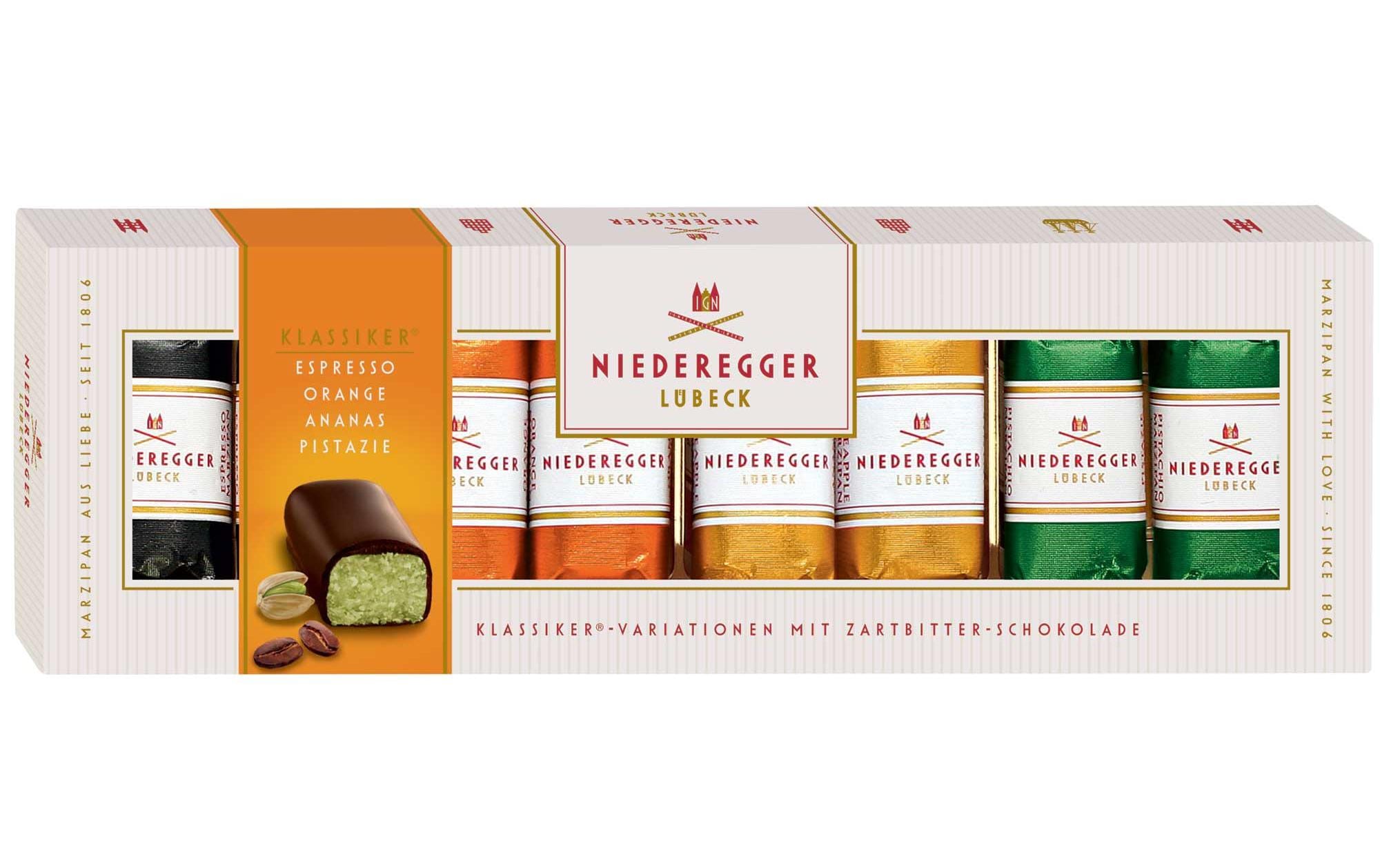 Niederegger Variationen Marzipan Pralinen mit Zartbitter-Schokolade assortiert 100g