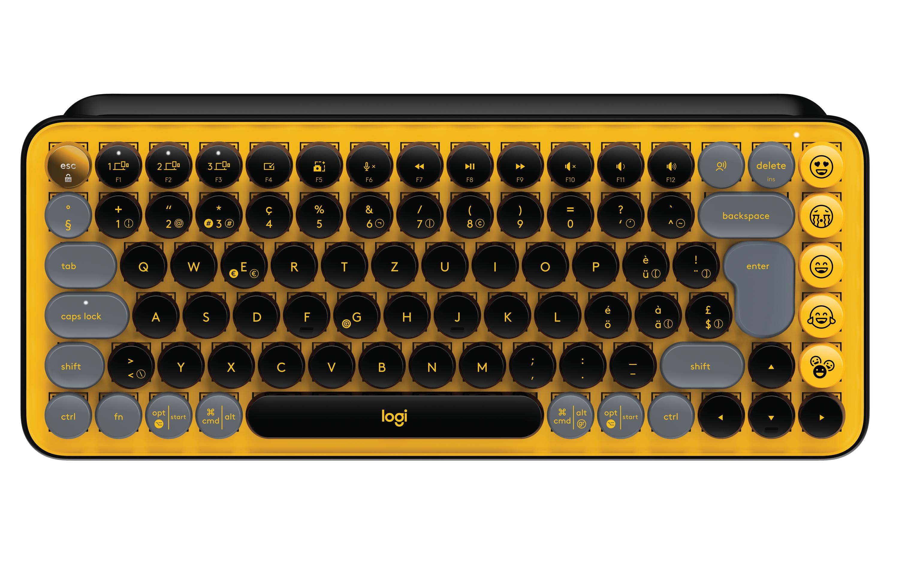 Logitech POP Keys with Emoji Keys blast yellow