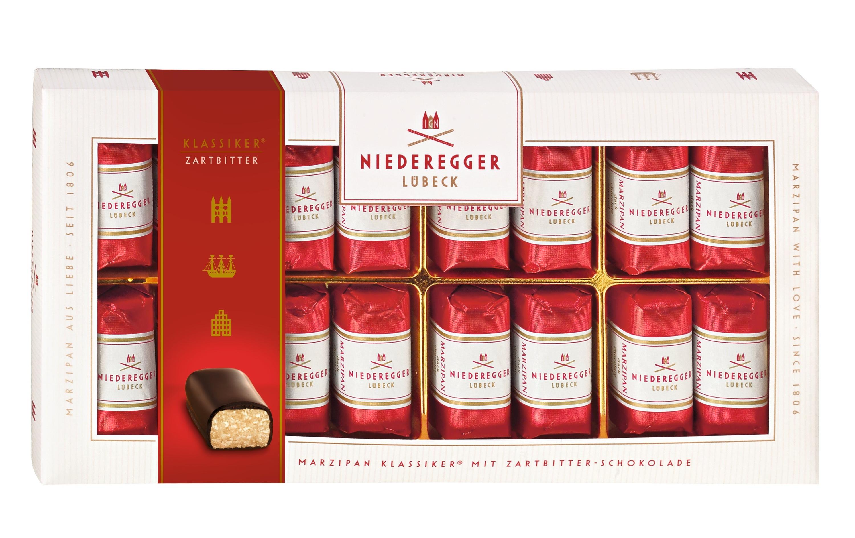 Niederegger Marzipan Klassiker-Pralinen mit Zartbitter Schokolade 200g