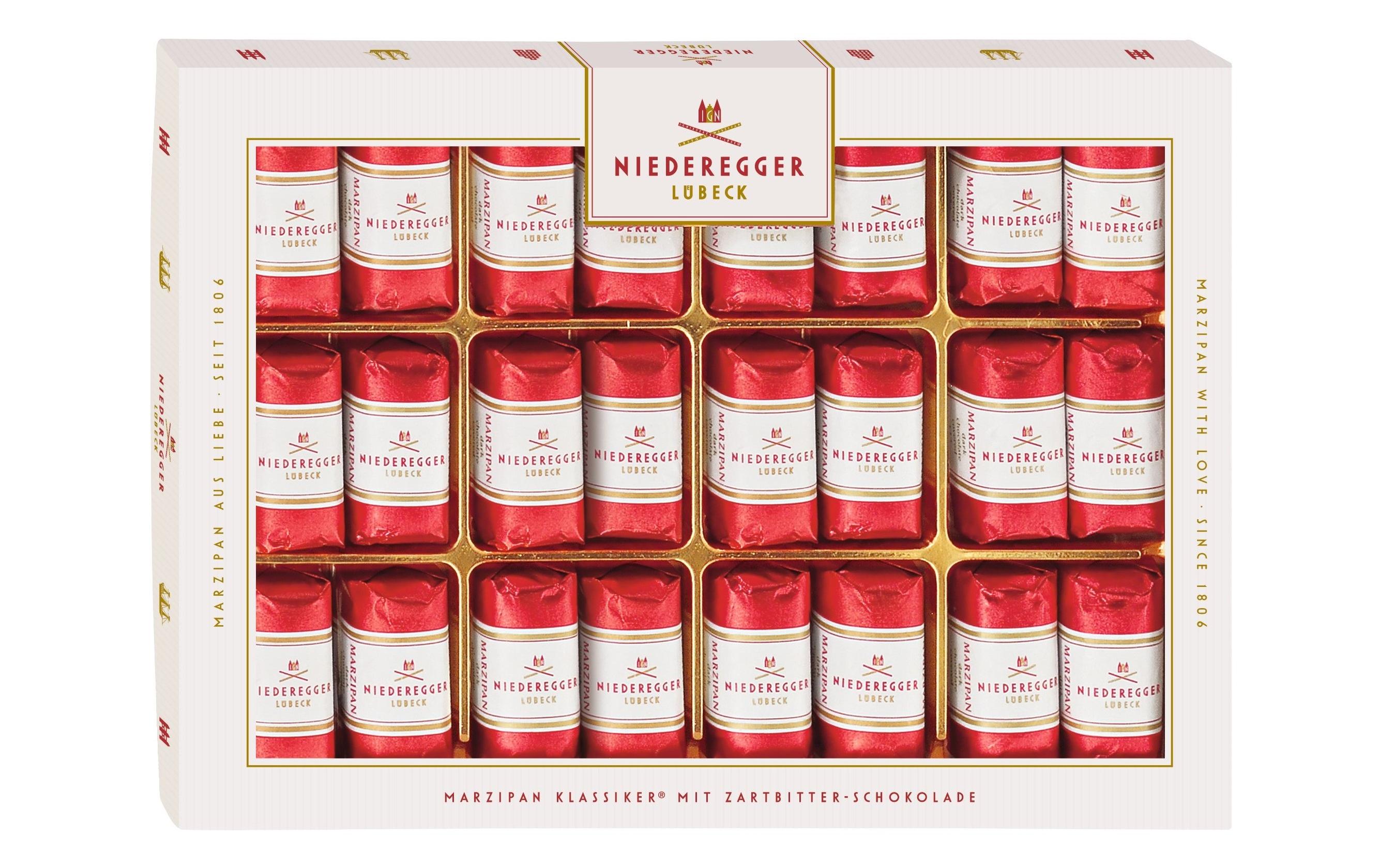 Niederegger Marzipan Klassiker-Pralinen mit Zartbitter Schokolade 300g