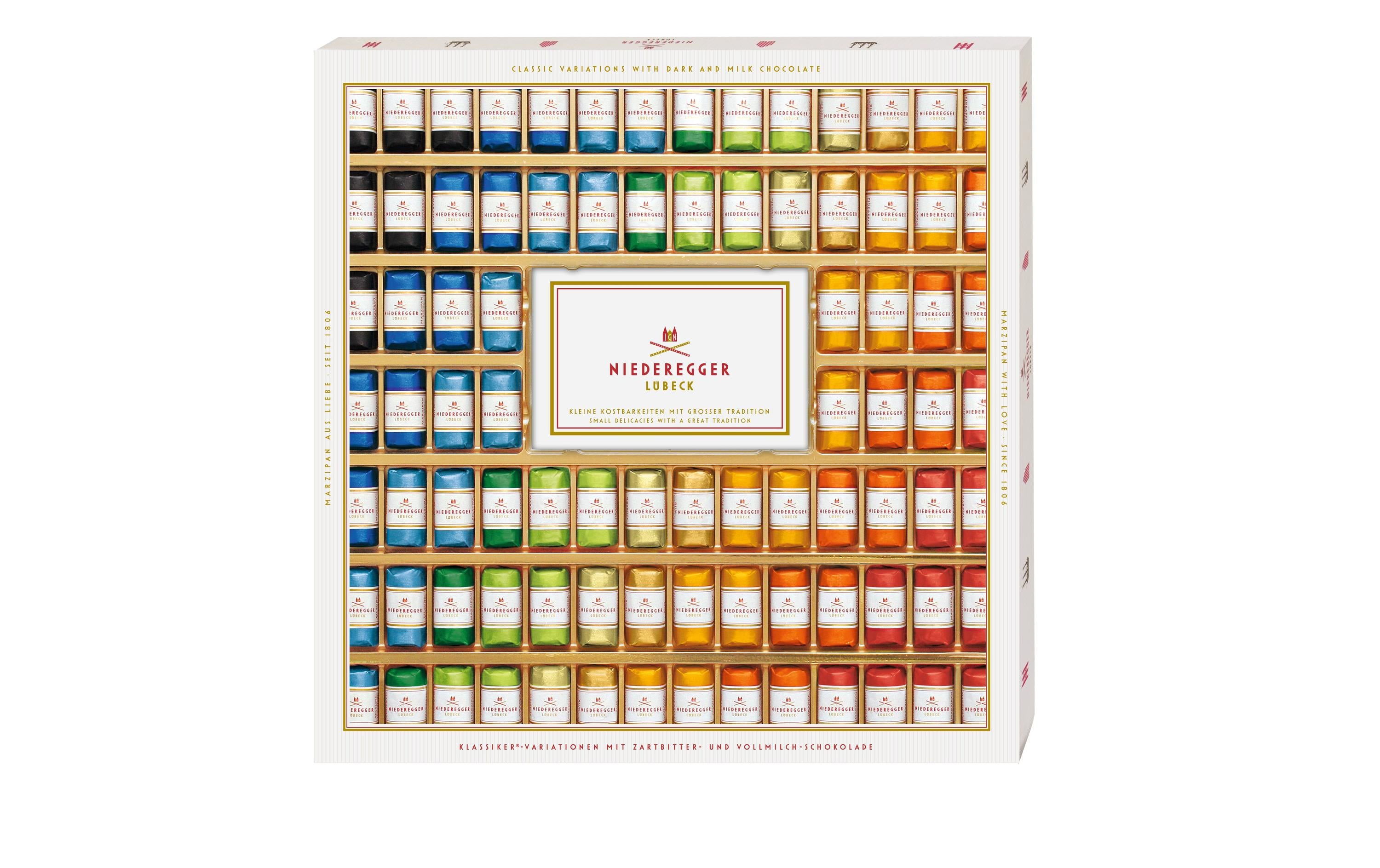 Niederegger Variationen Marzipan Pralinen mit Zartbitter-Schokolade assortiert 1075g