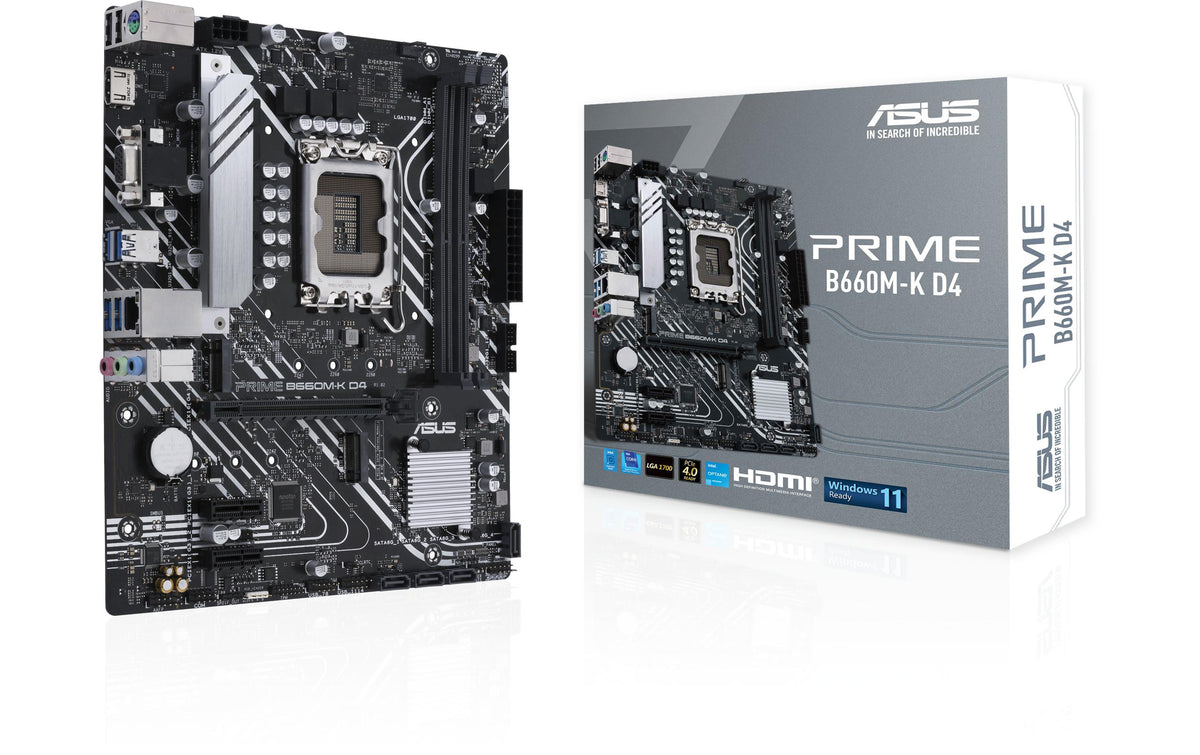 ASUS PRIME B660M-K D4, mATX, LGA LGA1700, 2x DDR4, PCI-E 4.0