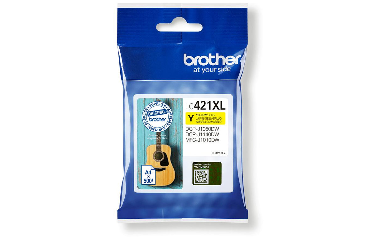 Tinte Brother LC-421XLY,yellow XL 500 Seiten, J1050, J1140, J1010