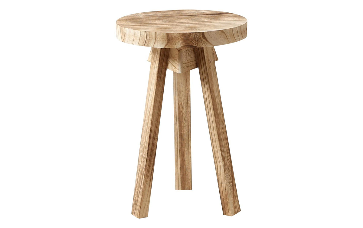 Esmée Dekohocker rund aus Holz Paulownia, 20 × 20 × 31 cm (BxTxH)