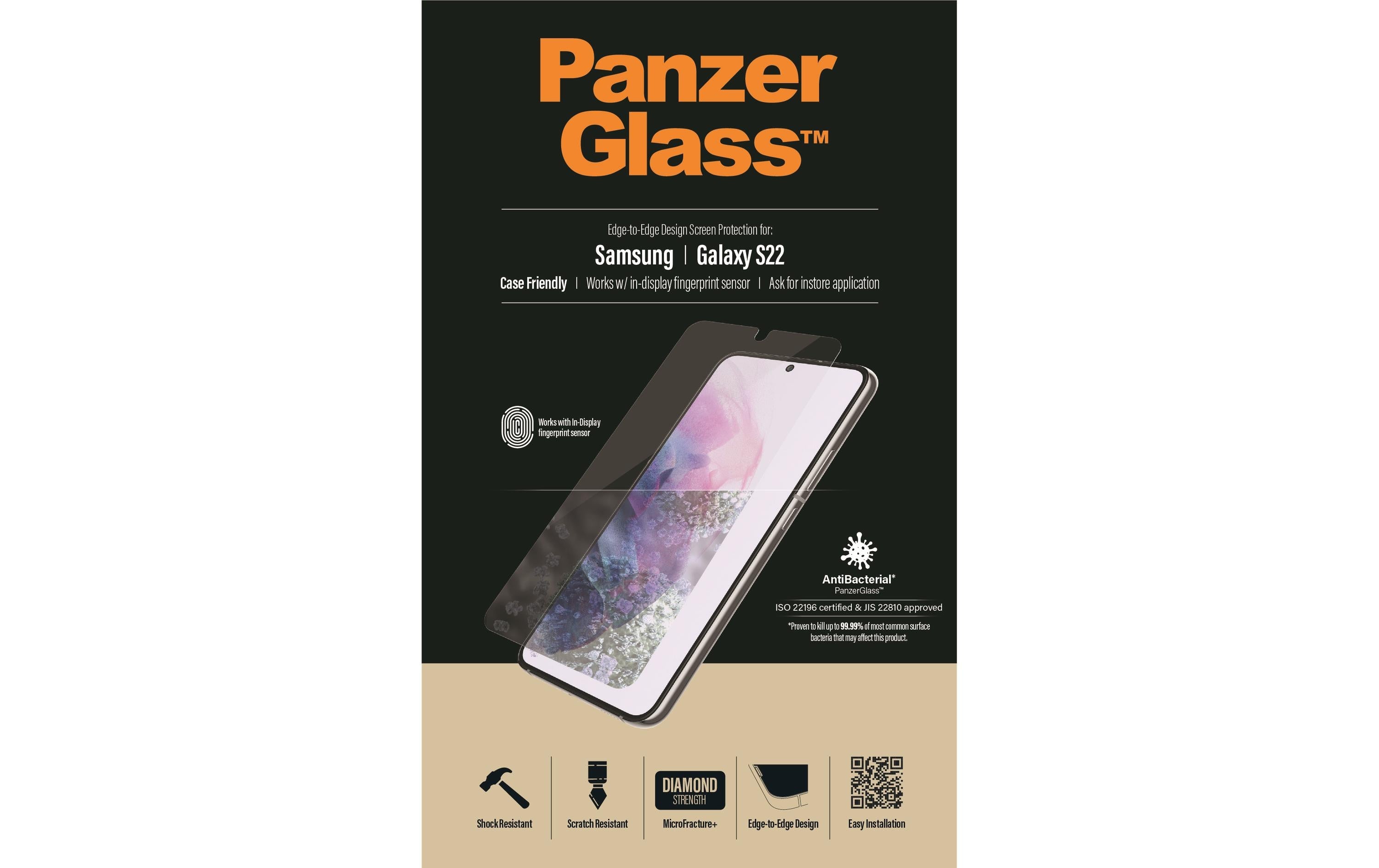 PanzerGlass Displayschutz Case Friendly Galaxy S22