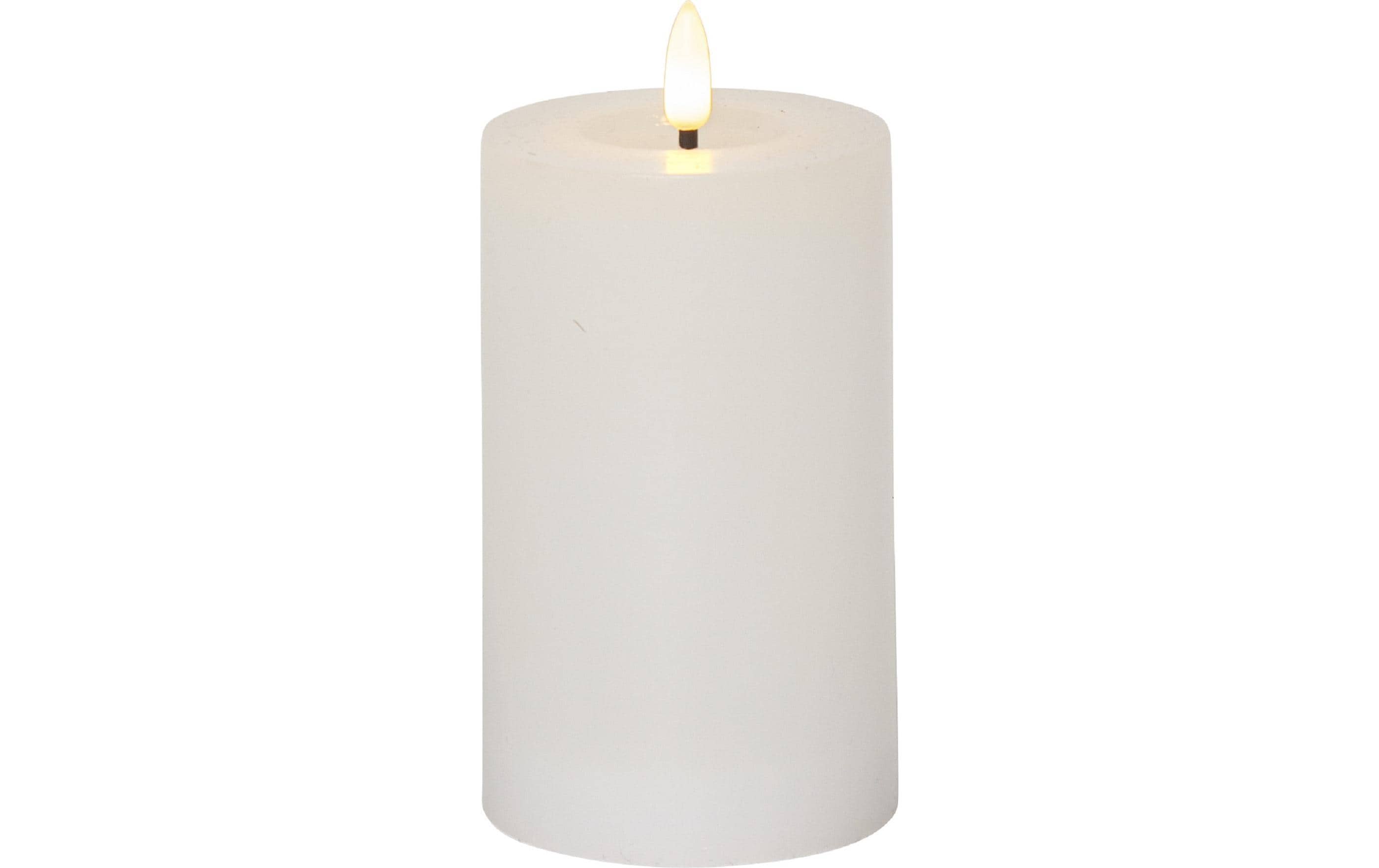 Star Trading LED Pillar Kerze Flamme Flow 0.03W, IP20, Weiss