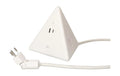 Max Hauri Pyramide Soft-Touch Oberfläche 2x T13, USB-A+C , 2.5m Zul., weiss