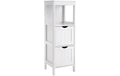 Vasagle Regal Landhausstil, Weiss MDF, 30x89x30 cm (BxHxT)