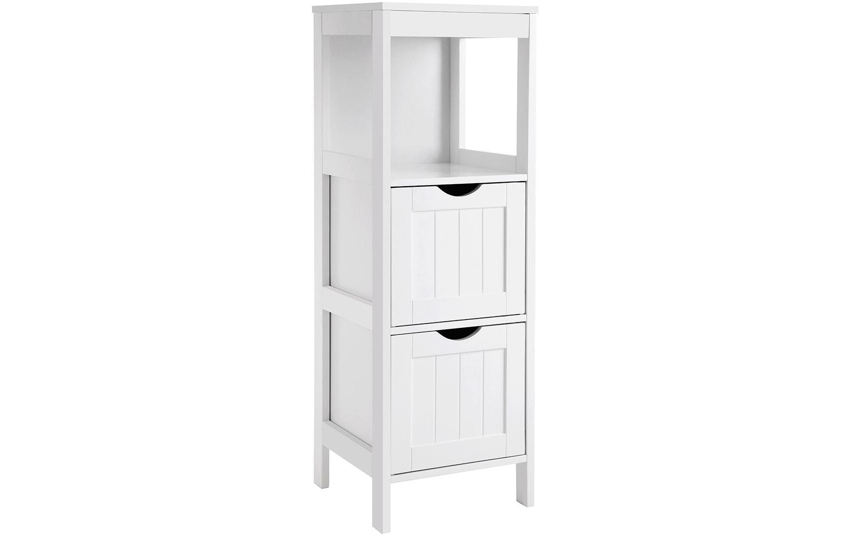 Vasagle Regal Landhausstil, Weiss MDF, 30x89x30 cm (BxHxT)