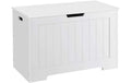 Vasagle Truhe Landhausstil, Weiss MDF, 76x48x40 cm (BxHxT)
