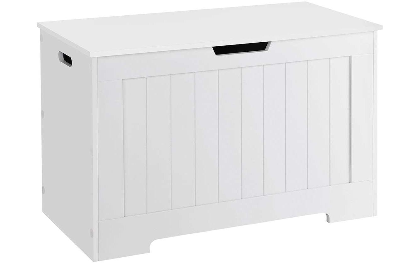Vasagle Truhe Landhausstil, Weiss MDF, 76x48x40 cm (BxHxT)