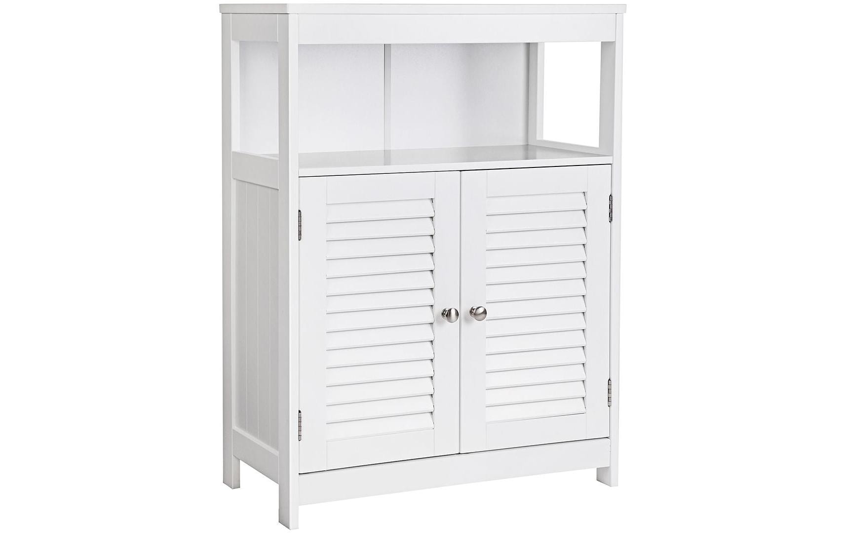 Vasagle Schrank Landhausstil, Weiss MDF, 60x80x30 cm (BxHxT)