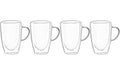 Leonardo Tasse Duo 400ml 4 Stk., doppelwandig, Nutzvol. 250ml
