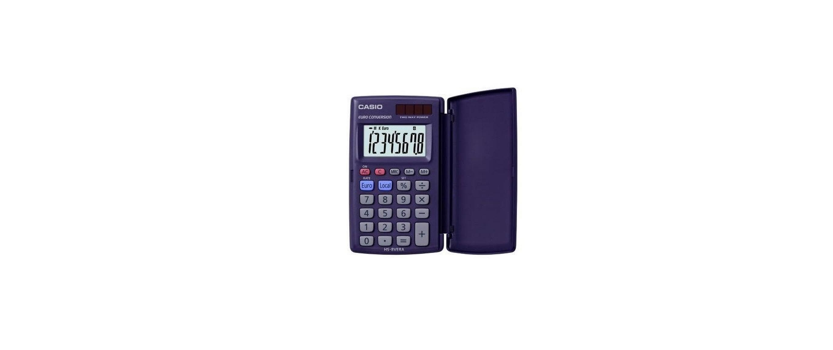 Casio Taschenrechner HS-8VER 8-stellig, Solar/Batteriebetrieb