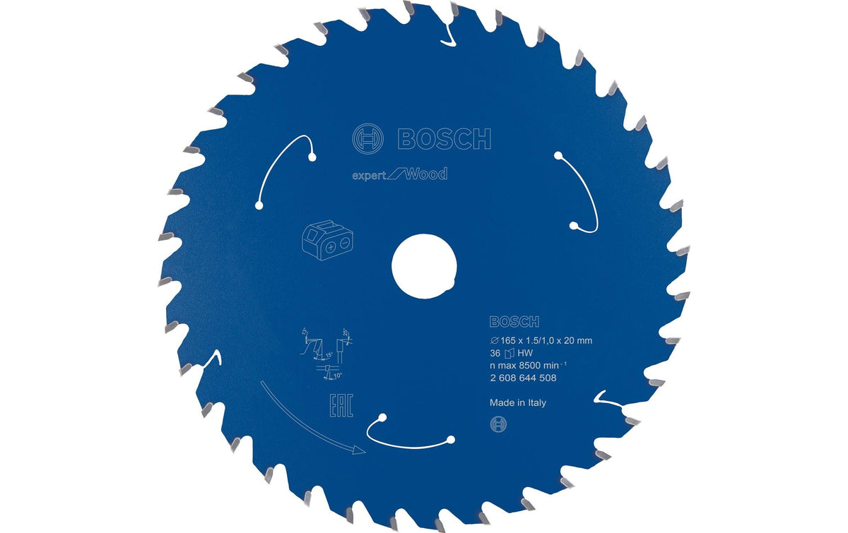 Bosch Professional Kreissägeblatt Expert for Wood 165 x 1.5 x 20, Z 36