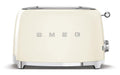 SMEG Toaster 50's TSF01CREU 2 extra breite Toastschlitze, 950 Watt