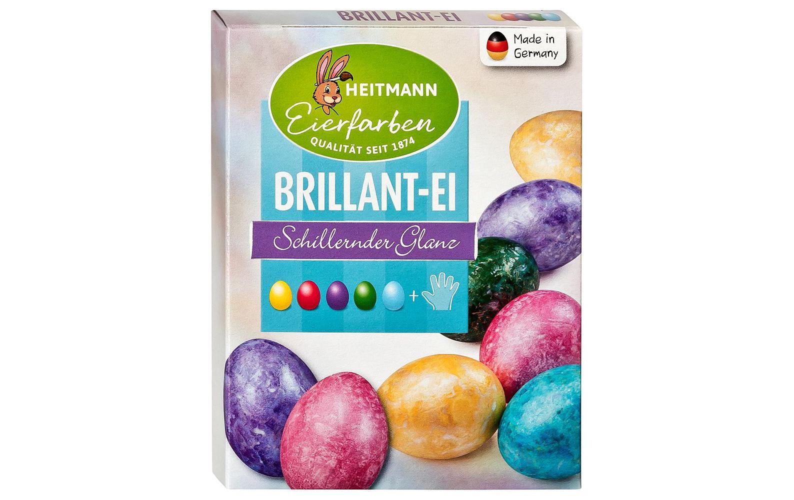 B&H Eiermalfarben Brillant-Ei Gelb, Rot, Grün, Blau, Violett
