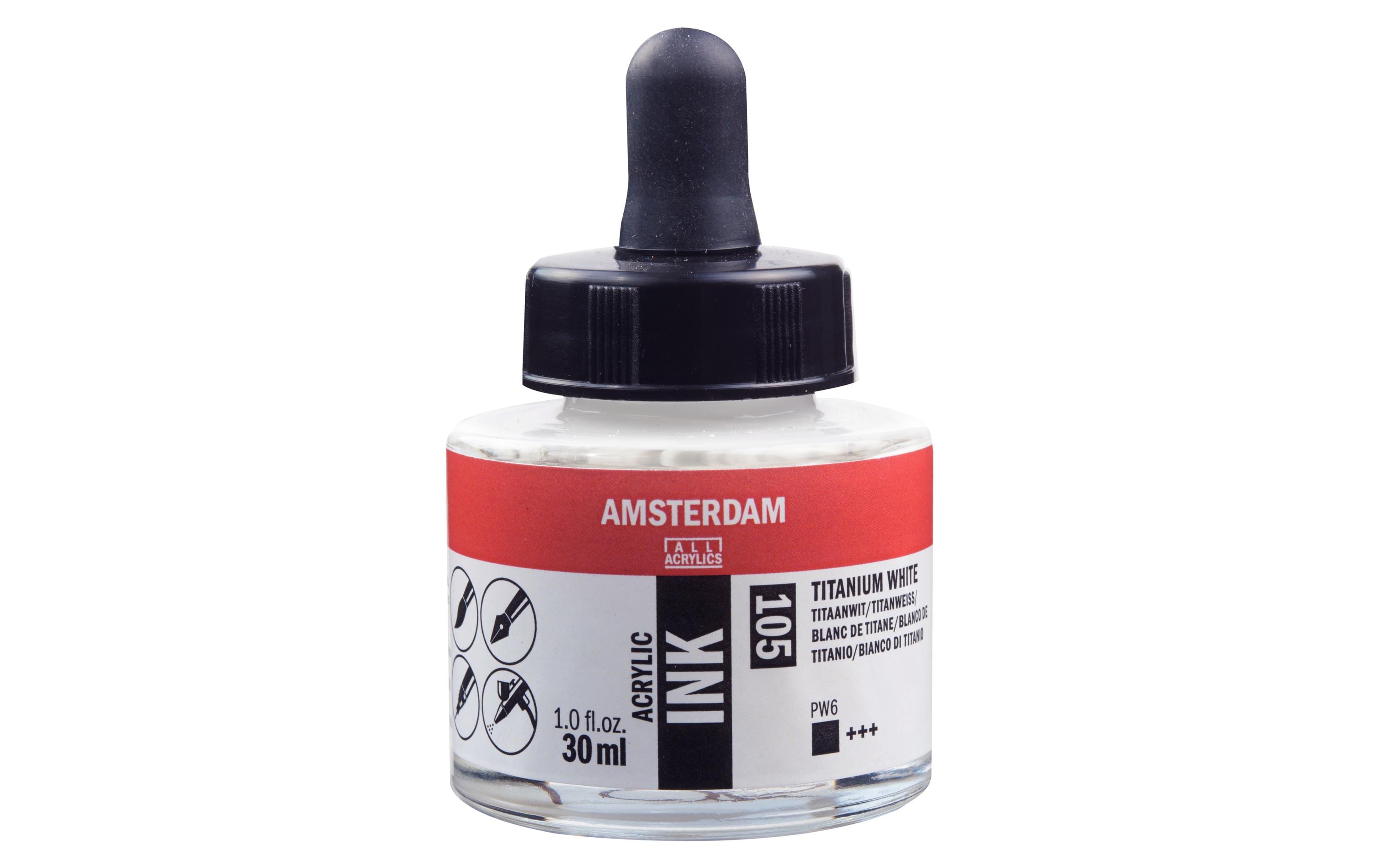 Amsterdam Acrylic Tinte 30 ml Farbe: Titanweiss