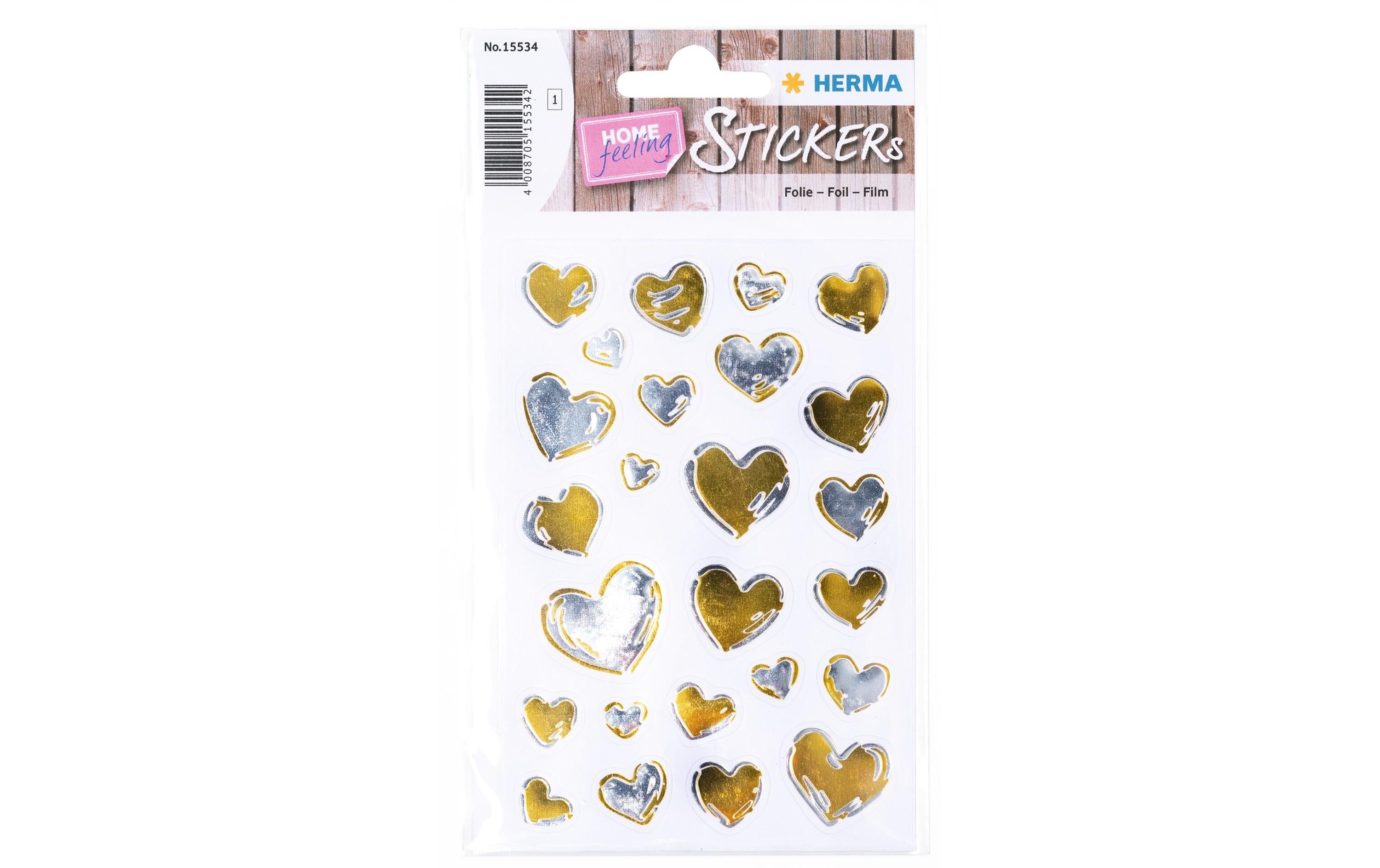 Herma Sticker Creative Herzen 1 Blatt, 25 Stickers
