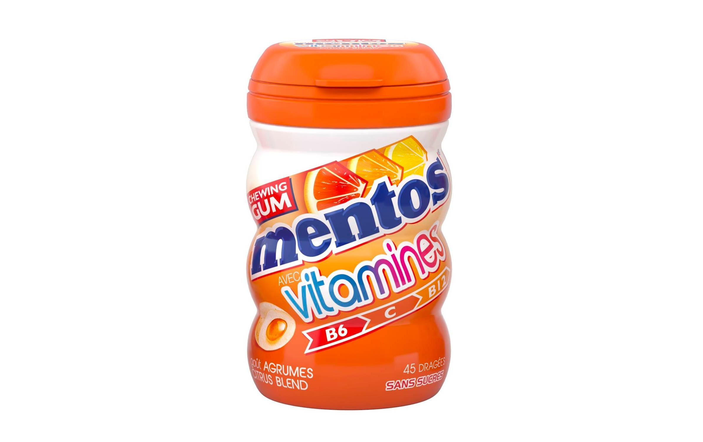 Mentos Gum Vitamins Bottle 90g