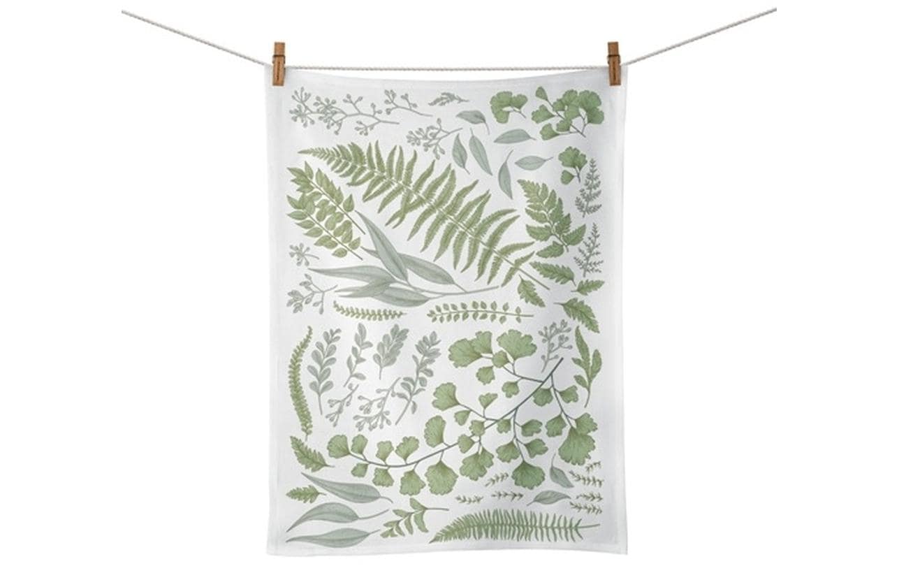 ChicMic kitchen towel - green leaves Baumwolle, 50 x 70cm