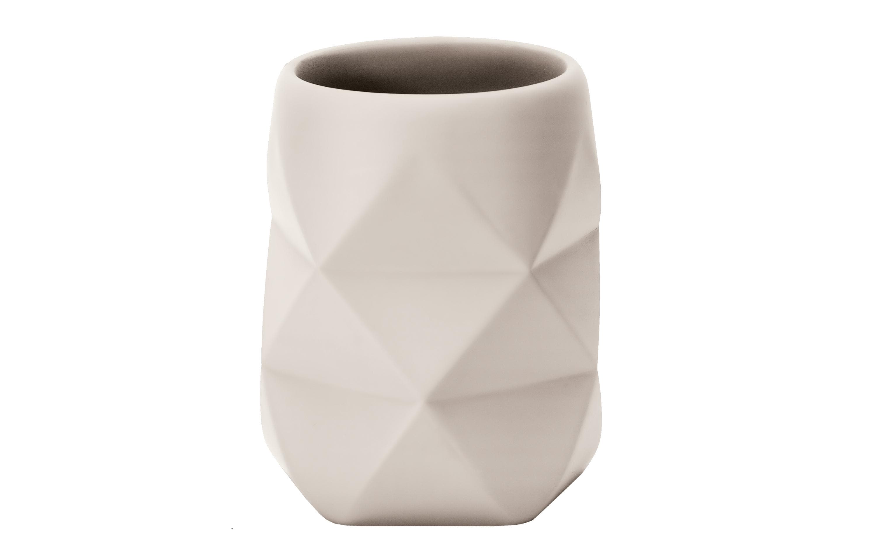 Kleine Wolke Zahnputzbecher Crackle Polyresin, beige