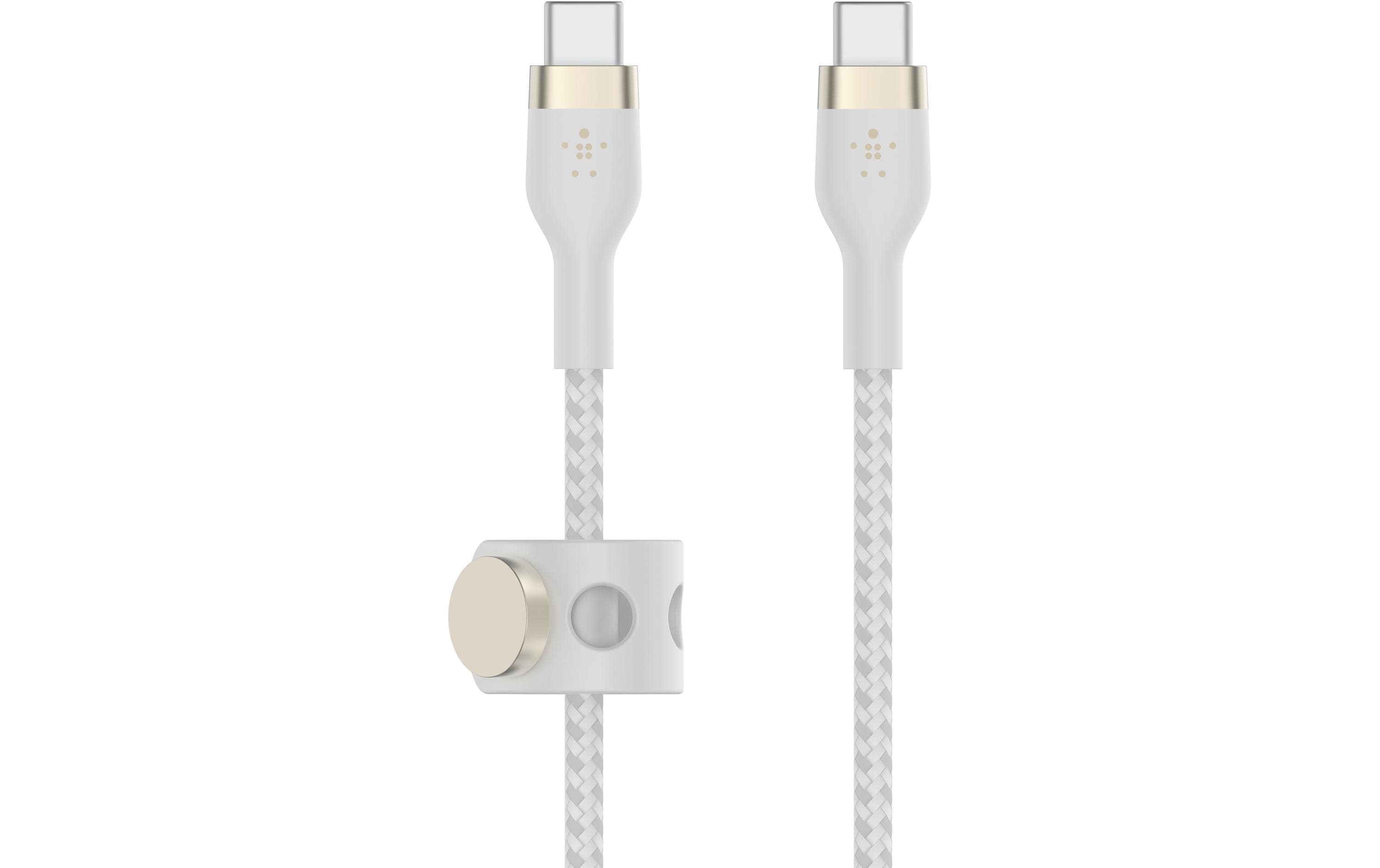 Belkin BoostCharge Pro Flex USB-C-USB-C 2m Silikon weiss bis 60W