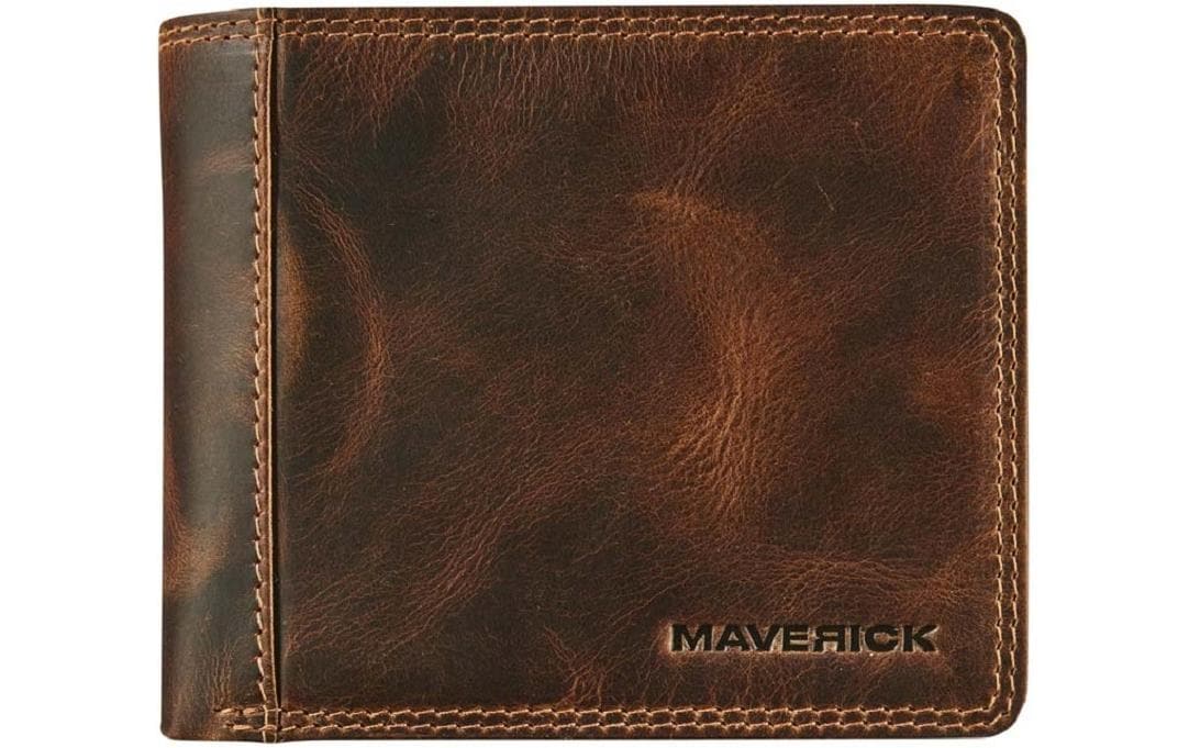 Maverick Original Portemonnaie Leder, RFID, braun