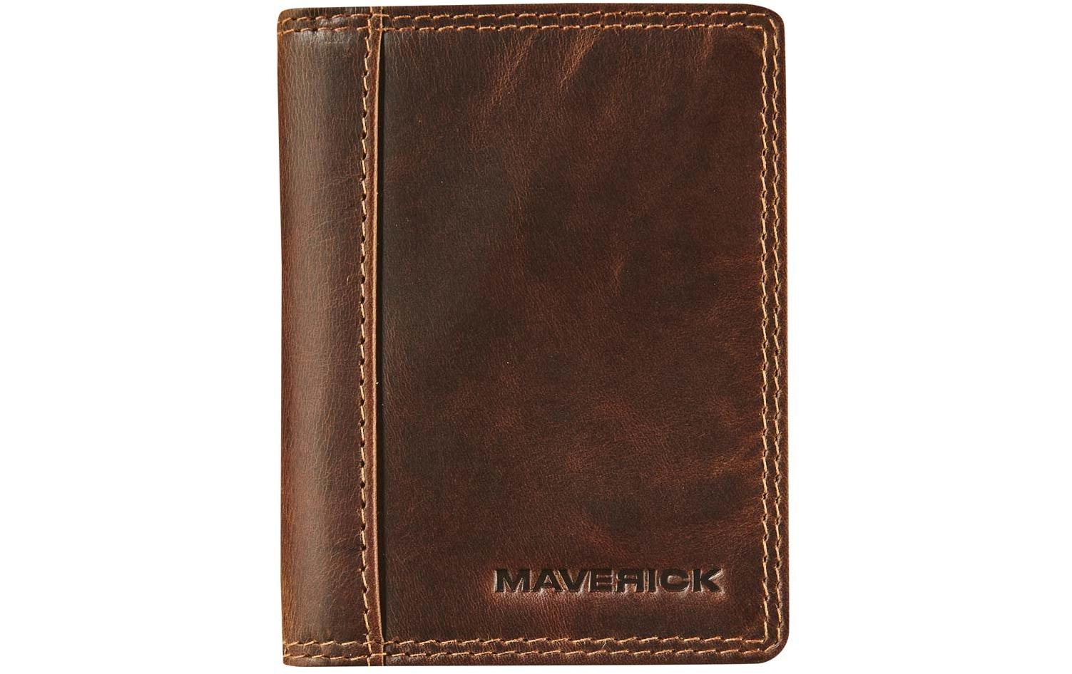 Maverick Original Kreditkartenetui Leder, RFID, braun