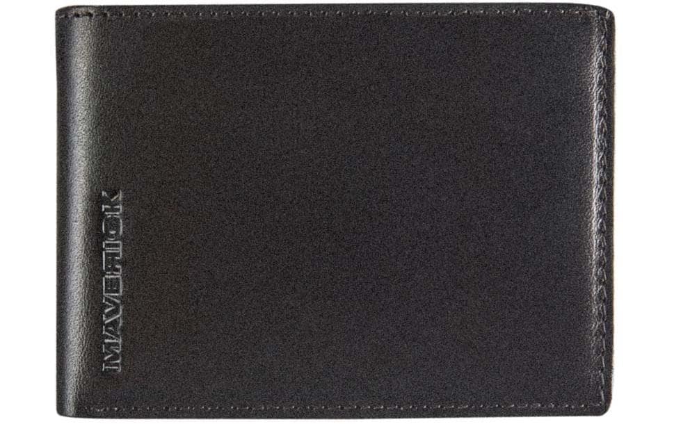 Maverick All Black Portemonnaie Leder, RFID, schwarz
