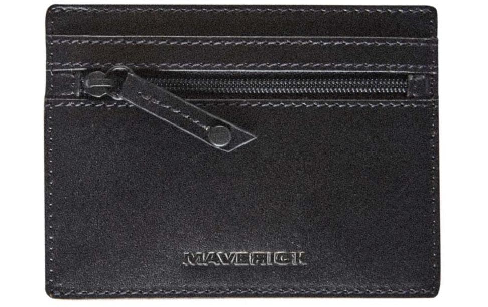 Maverick All Black Portemonnaie Leder, RFID, schwarz