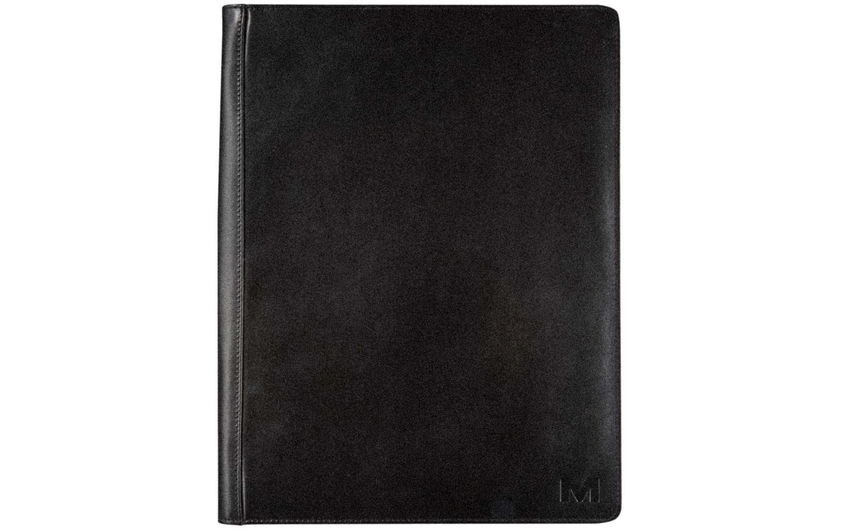 Maverick All Black A4 Konferenzmappe Leder, schwarz