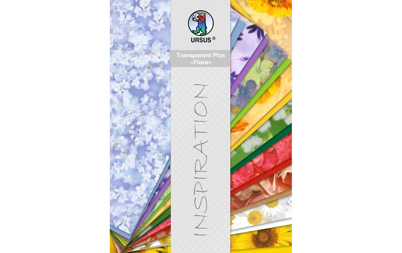 Ursus Transparentpapier Flora DIN A4, 18 Blatt sortiert