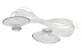 Partydeco Saugnäpfe mit Nylonschnur Ø 4 cm, 6 Stück, 12 m Schnur