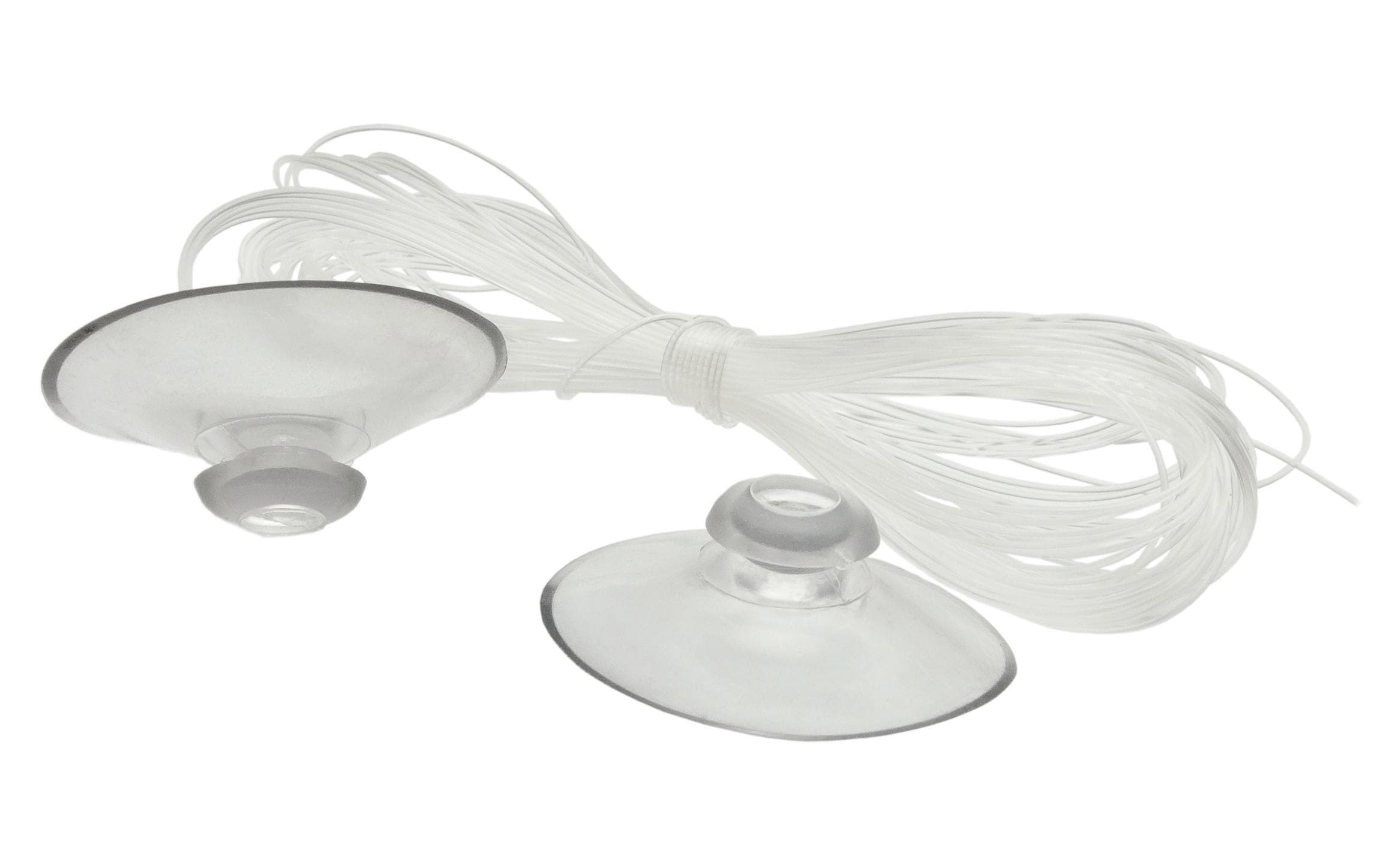 Partydeco Saugnäpfe mit Nylonschnur Ø 4 cm, 6 Stück, 12 m Schnur