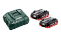 Metabo Basis-Set Akku und Ladegerät LiHD 2 x 4.0 Ah