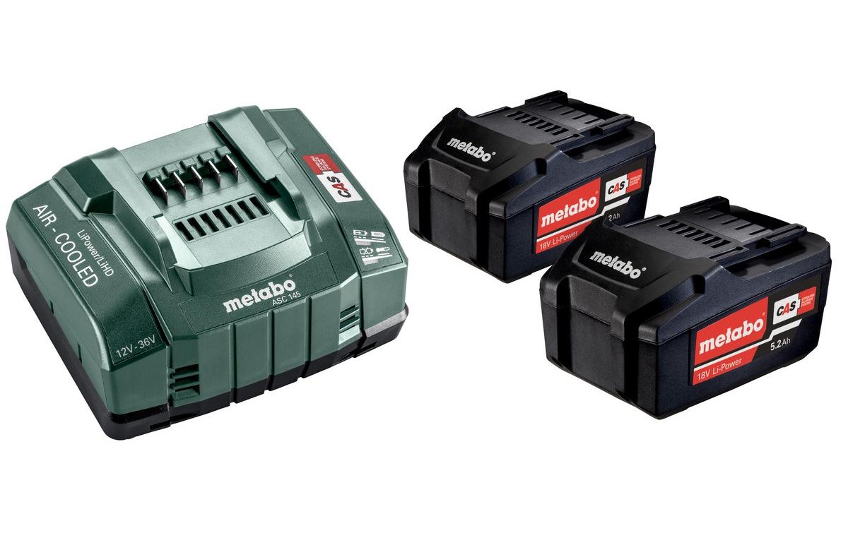 Metabo Basis-Set Akku und Ladegerät 2 x 5.2 Ah