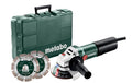 Metabo Winkelschleifer WQ 1100-125 Set Im Koffer mit 2 Diamantscheiben