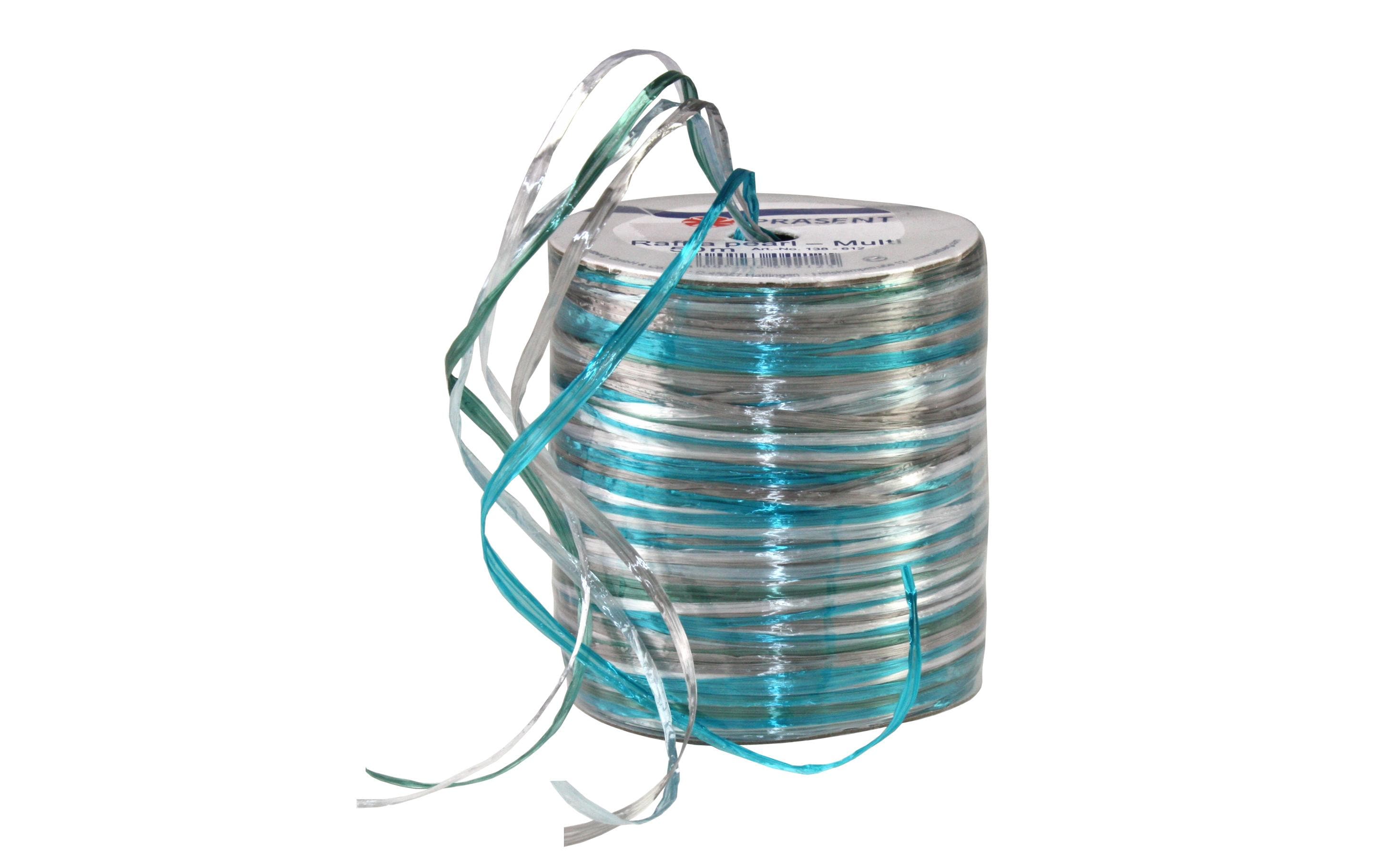 Pattberg Geschenkband Raffia Pearl Grösse: 50 m, Farbe: Blau-Töne