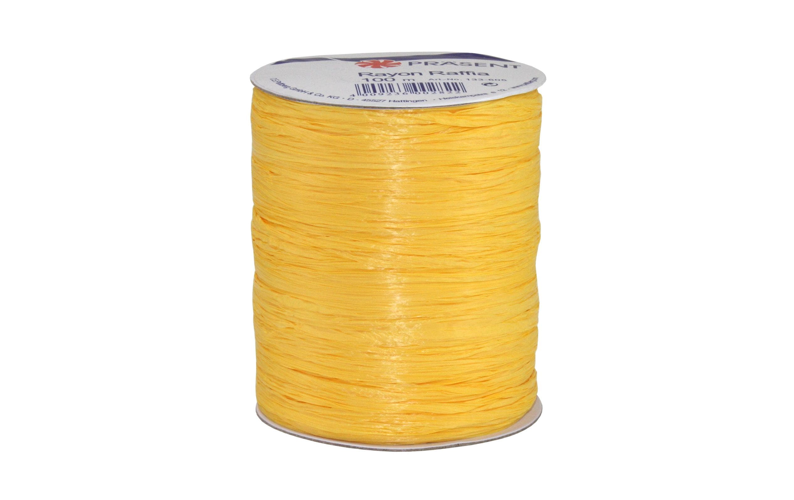 Pattberg Geschenkband Raffia Rayon Grösse: 100 m Farbe: Gelb