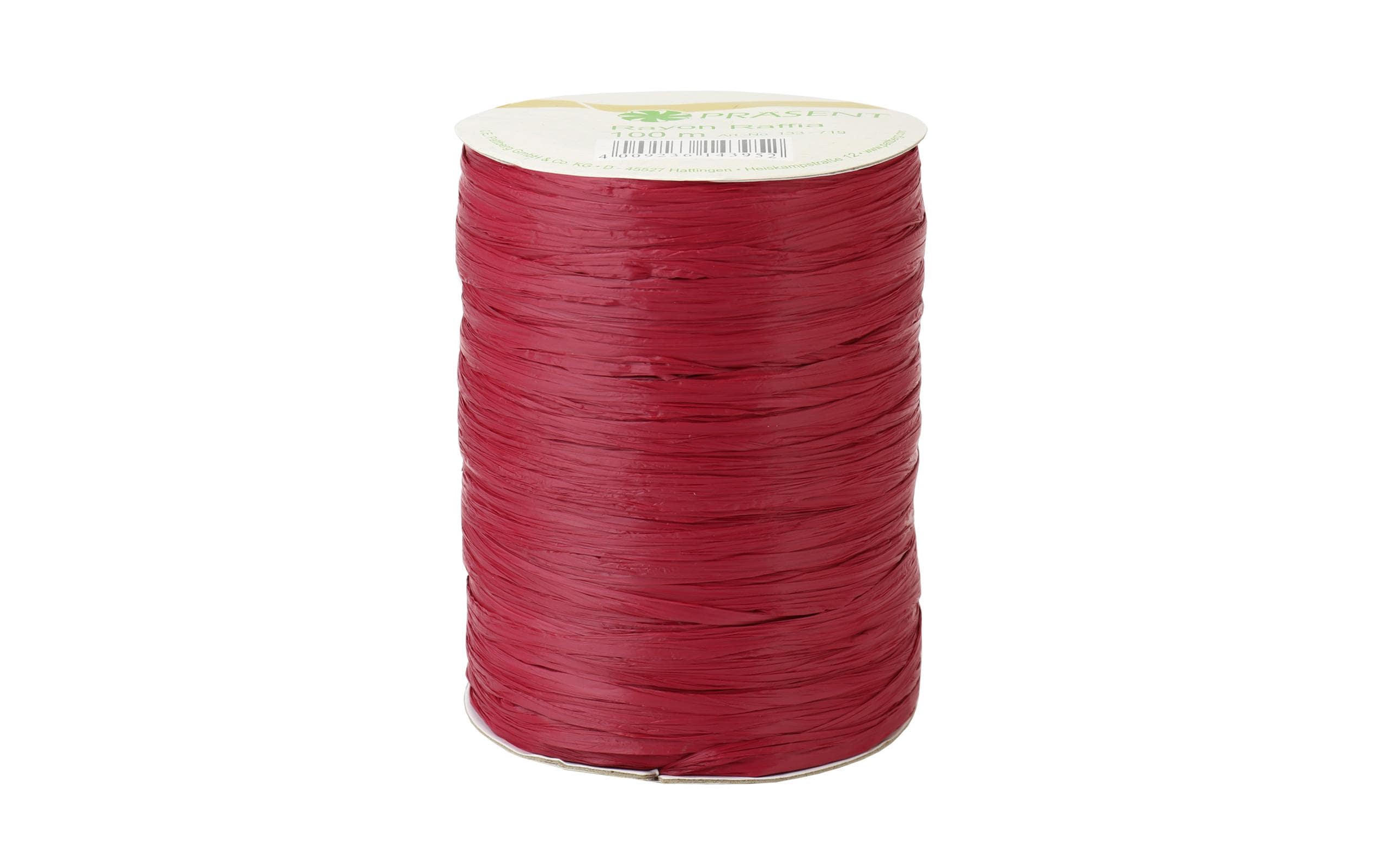 Pattberg Geschenkband Raffia Rayon Grösse: 100 m Farbe: Bordeaux