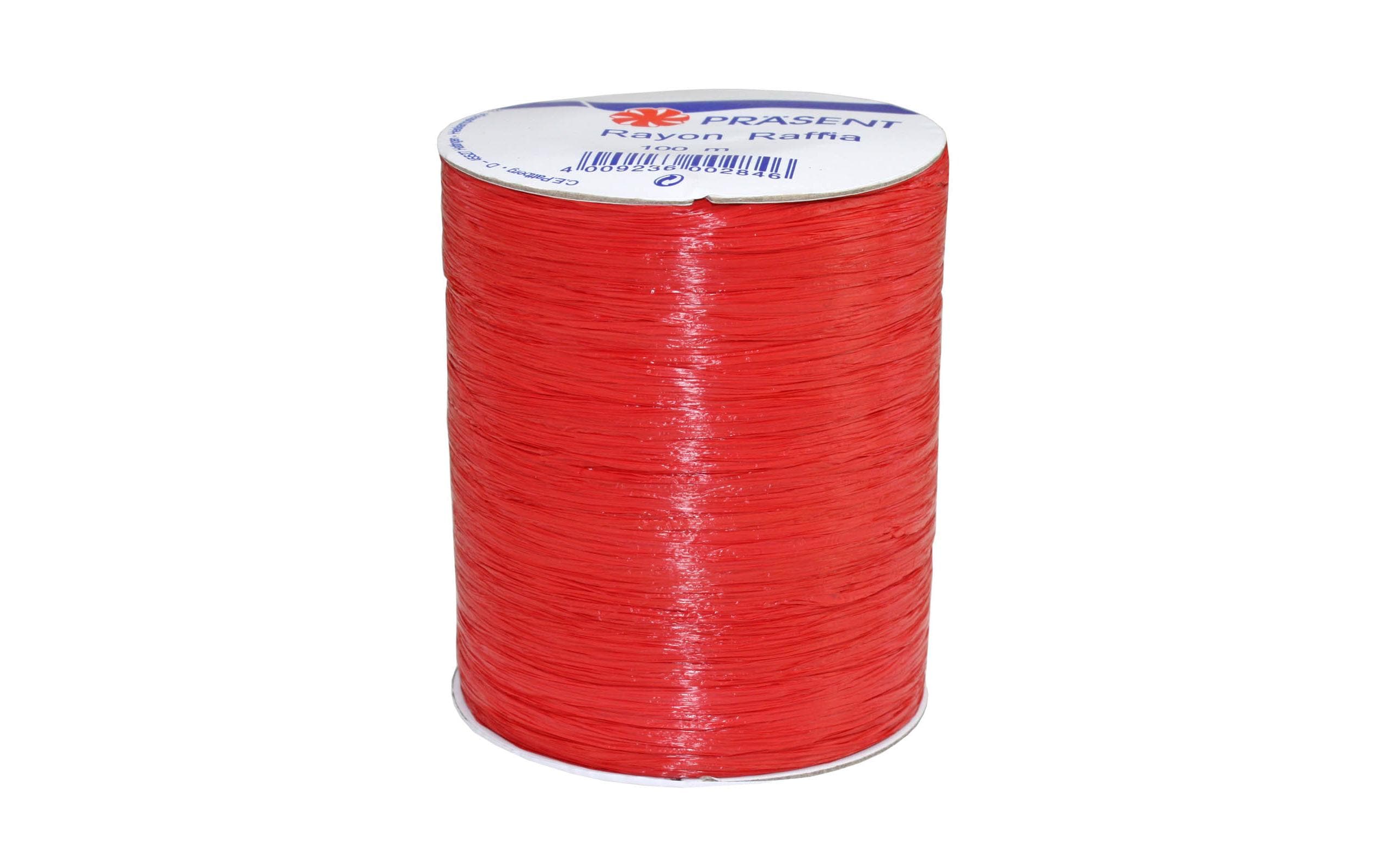 Pattberg Geschenkband Raffia Rayon Grösse: 100 m Farbe: Rot