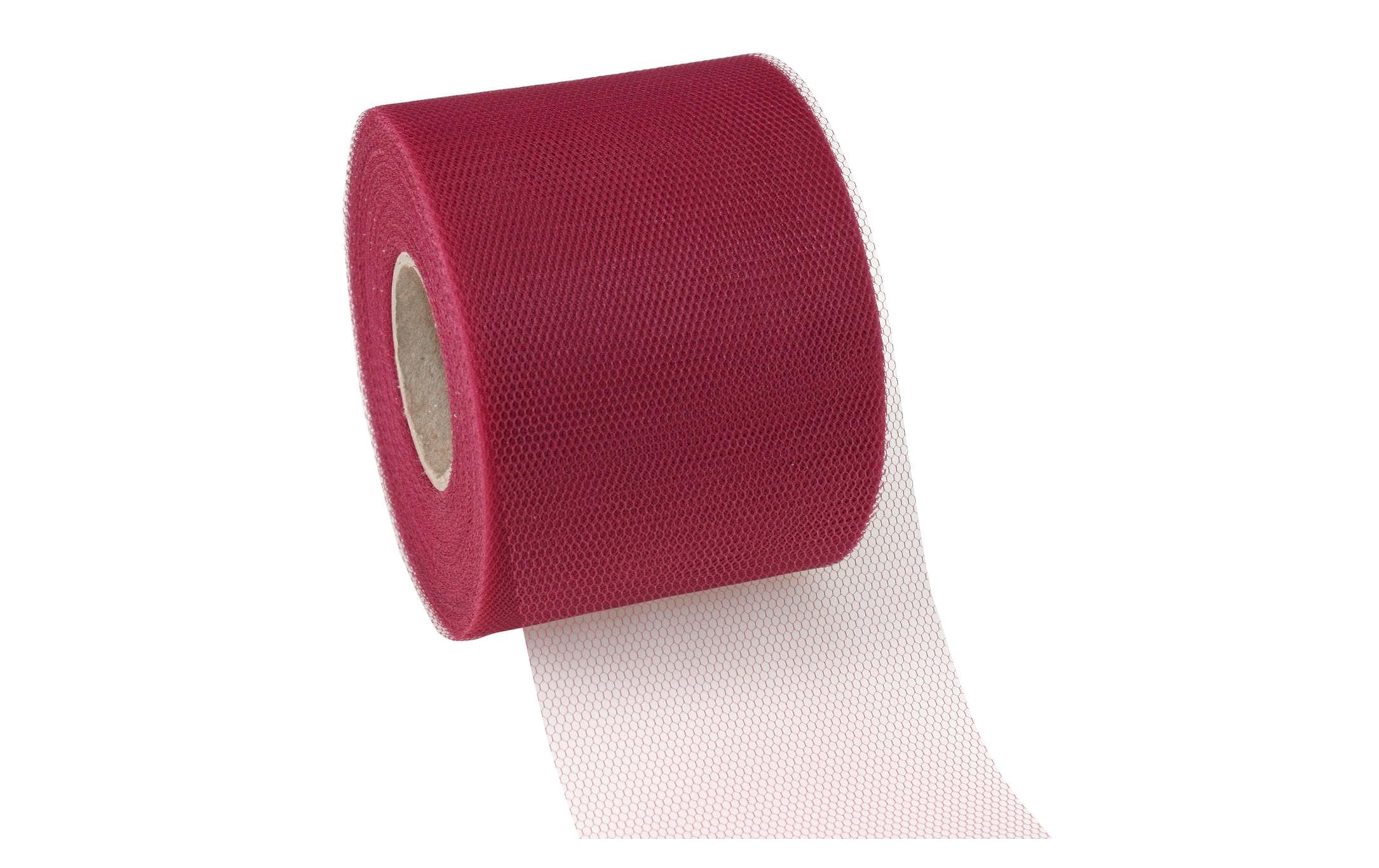 Pattberg Geschenkband Verona Tüll Grösse: 7.2 cm x 50 m Farbe: Bordeaux