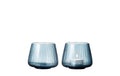 Bitz Windlicht Kusintha Blue 2er Set 2 Stück, aus Glas, H: 7.5 cm